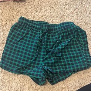 Auden Green and Navy Plaid Sleep Shorts